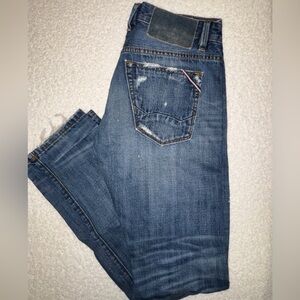 Cult of Individuality Men's Distressed Blue Jeans